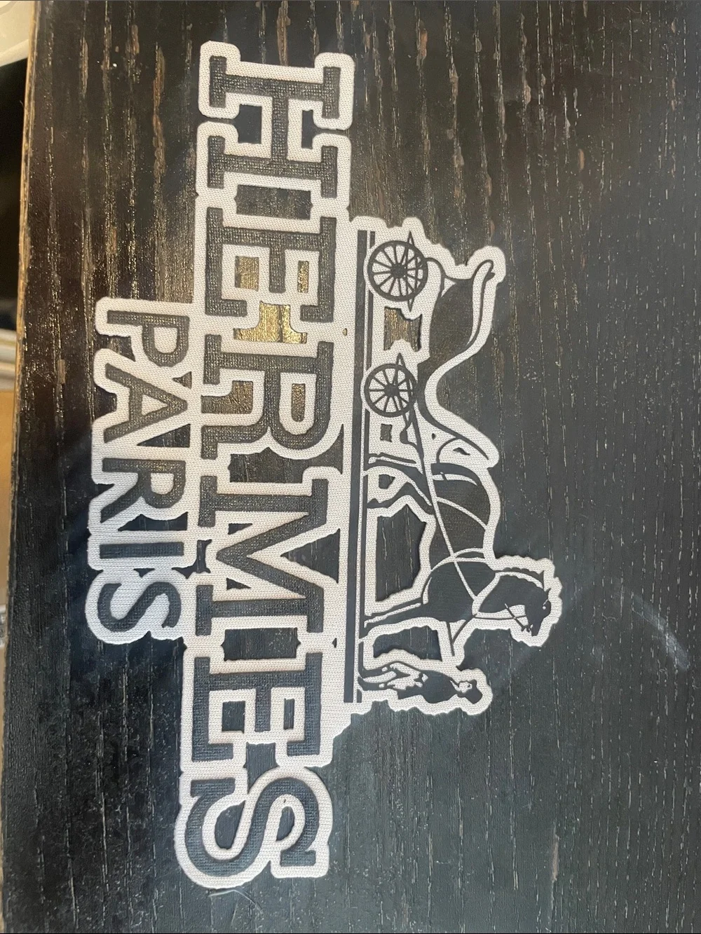 Hermes Black and White Paris Logo Wall Emblem